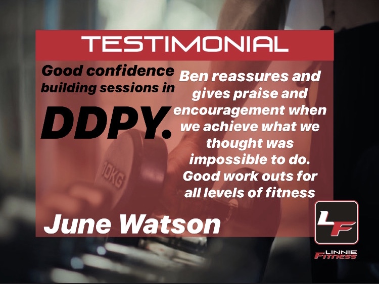 DDPyoga testimonial.