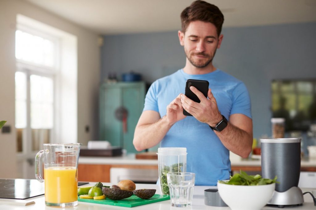 Man preparing lunch.